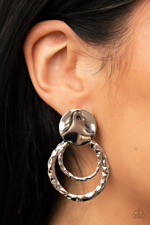 Paparazzi Ancient Arts - Silver Earrings