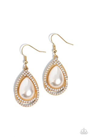 Paparazzi Effortless Elegance - Gold Earrings