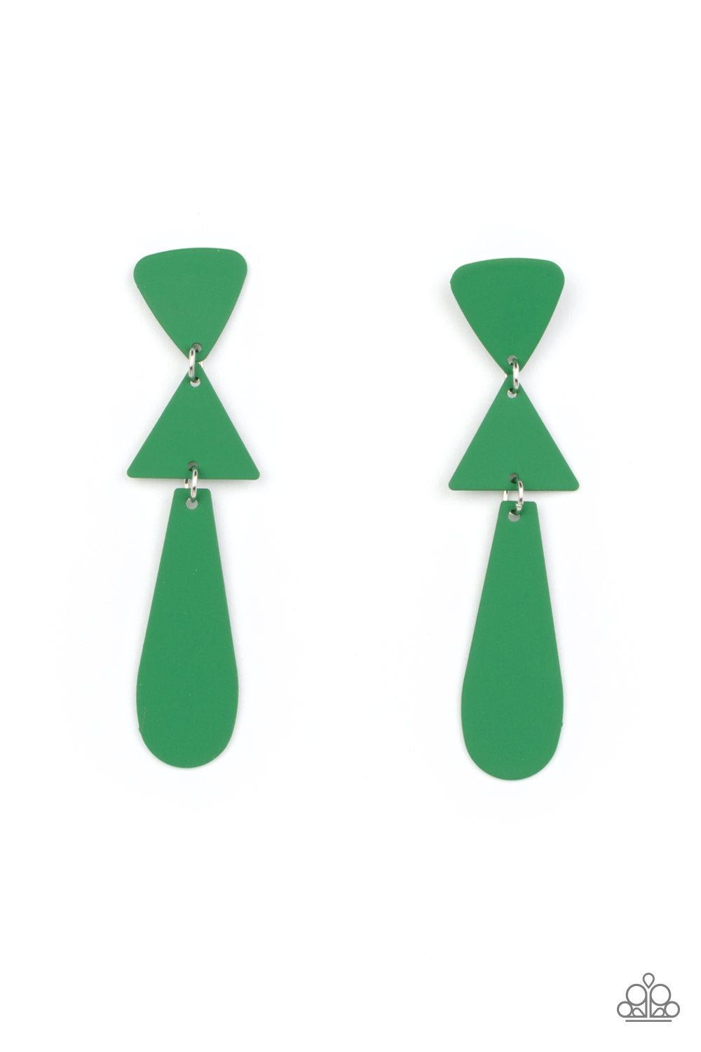 Paparazzi Retro Redux - Green Earrings