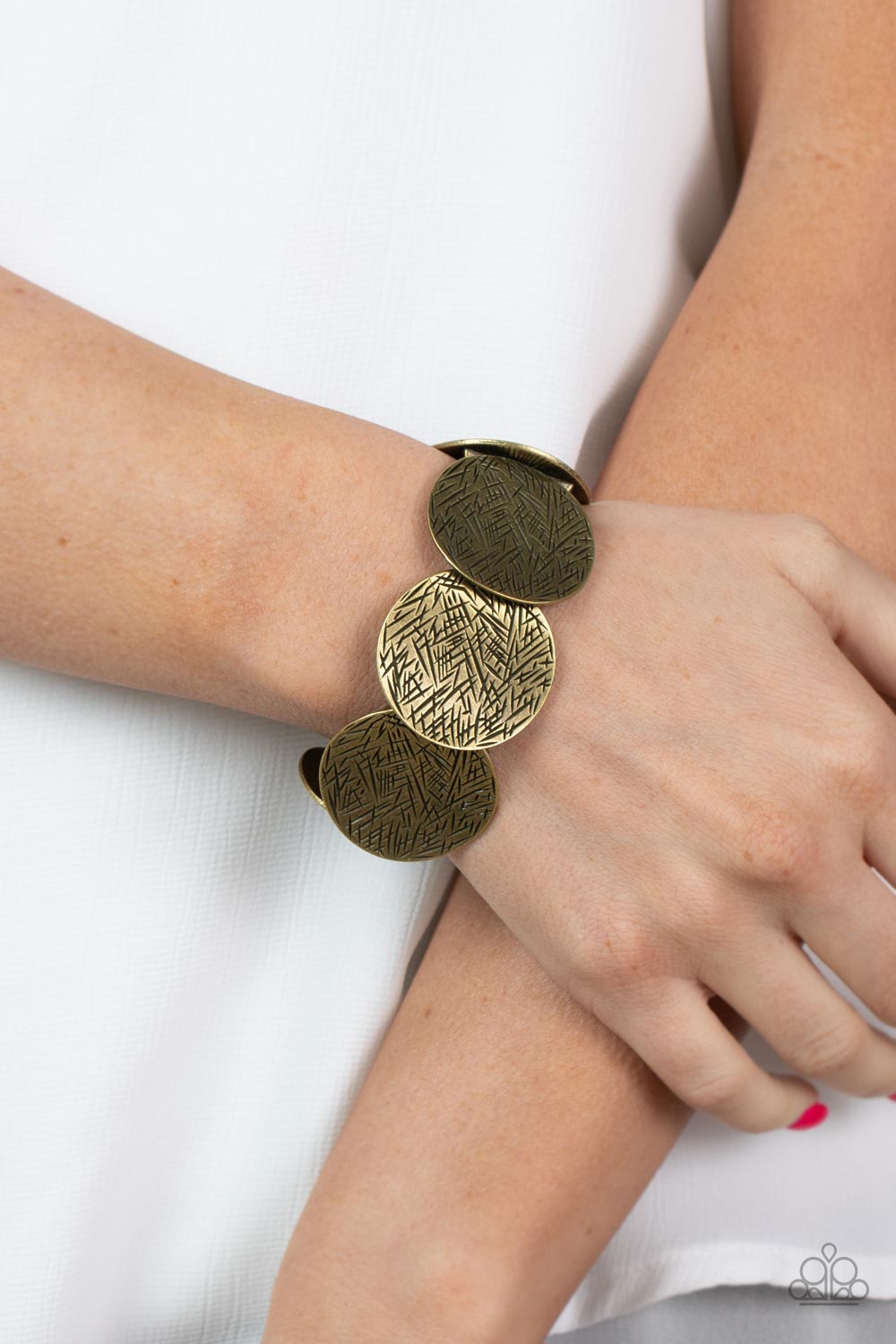 Paparazzi Extra Etched - Brass Bracelet