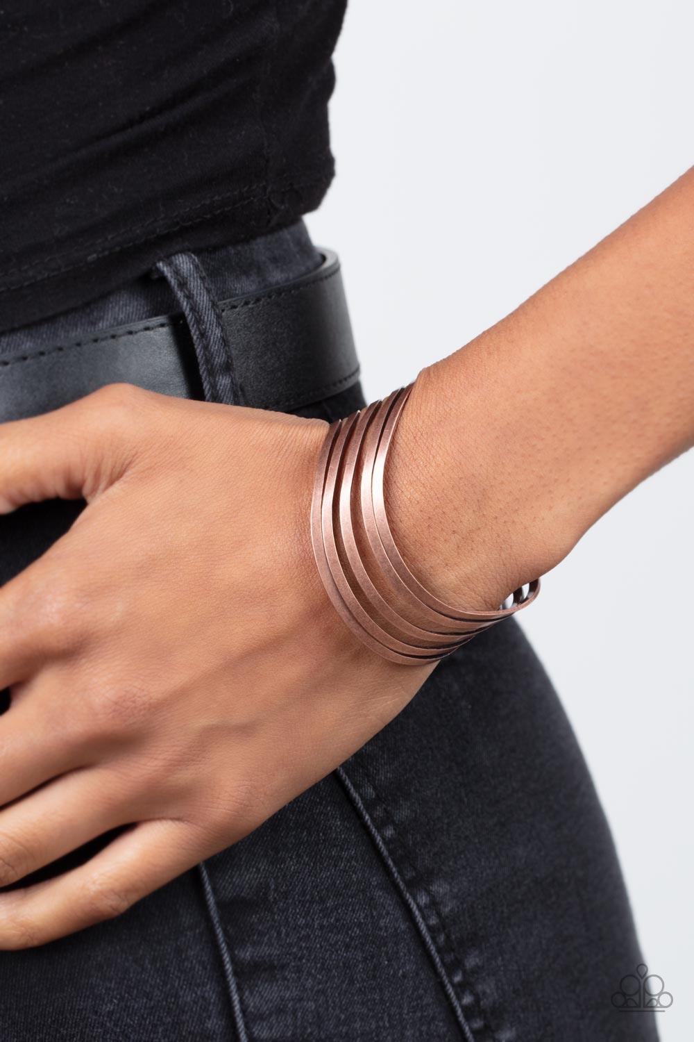 Paparazzi Tantalizingly Tiered - Copper Bracelet