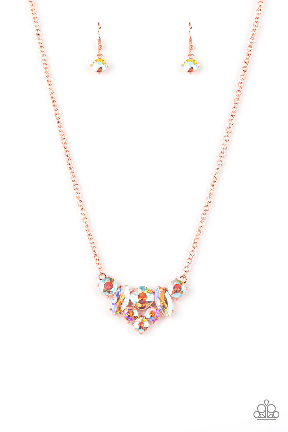 Paparazzi Life of the Party Exclusive October 2021 - Lavishly Loaded Copper Necklace