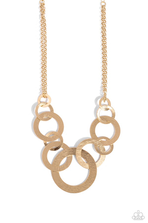 Paparazzi Uptown Links - Gold Necklace