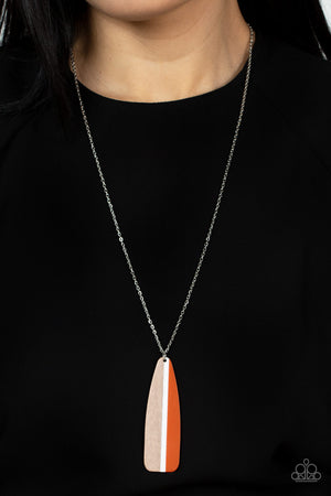 Paparazzi Grab a Paddle - Orange Necklace