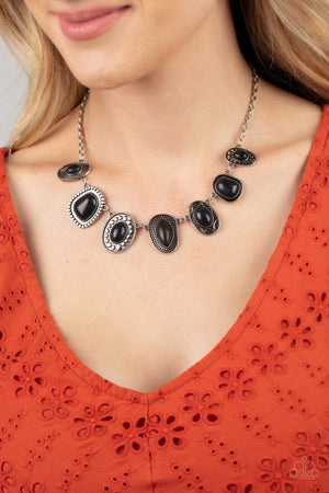 Paparazzi Albuquerque Artisan Black Necklace &   Taos Trendsetter Black Bracelet