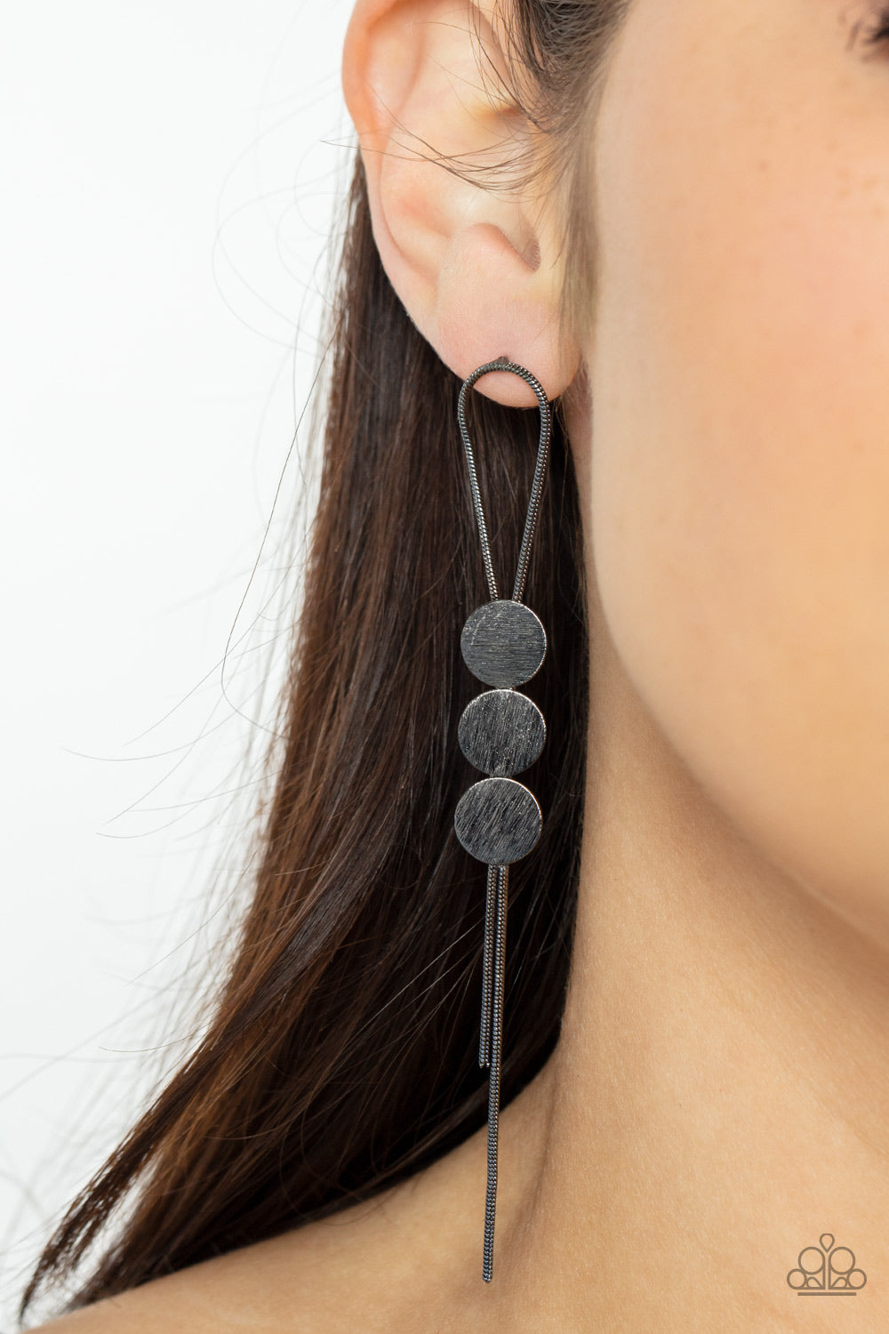 Paparazzi Bolo Beam - Black Earrings