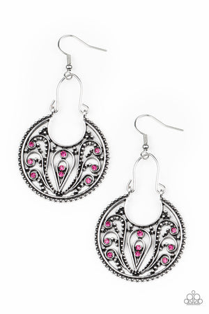 Paparazzi Vineyard Villa - Pink Earrings