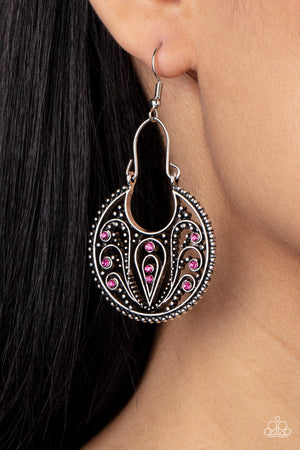 Paparazzi Vineyard Villa - Pink Earrings