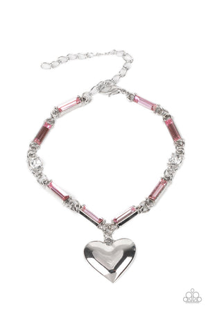 Paparazzi Sweetheart Secrets - Pink Bracelet