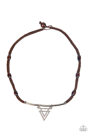 Paparazzi Arrowed Admiral - Brown Urban Necklace