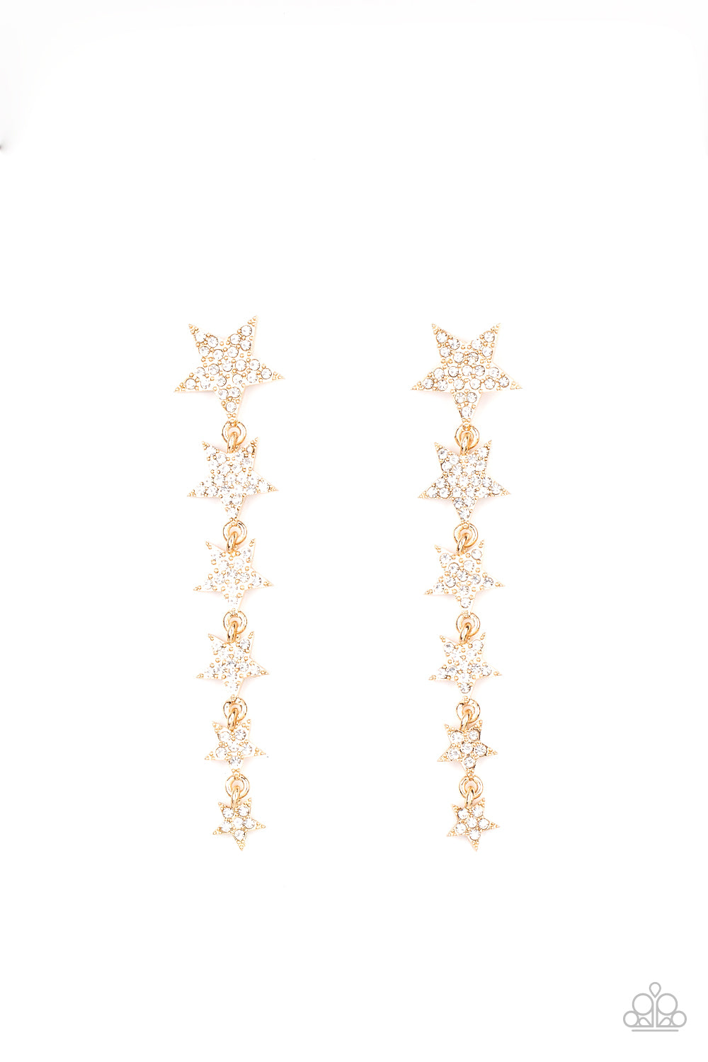 Paparazzi Americana Attitude - Gold Earrings