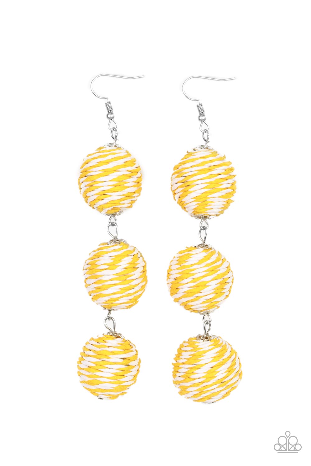 Paparazzi Laguna Lanterns - Yellow Earrings