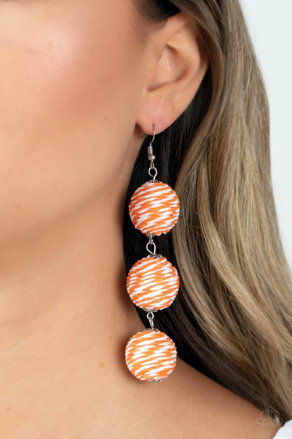 Paparazzi Laguna Lanterns - Orange Earrings