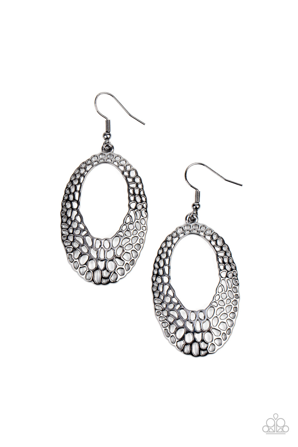 Paparazzi The HOLE Nine Yards - Black Earrings