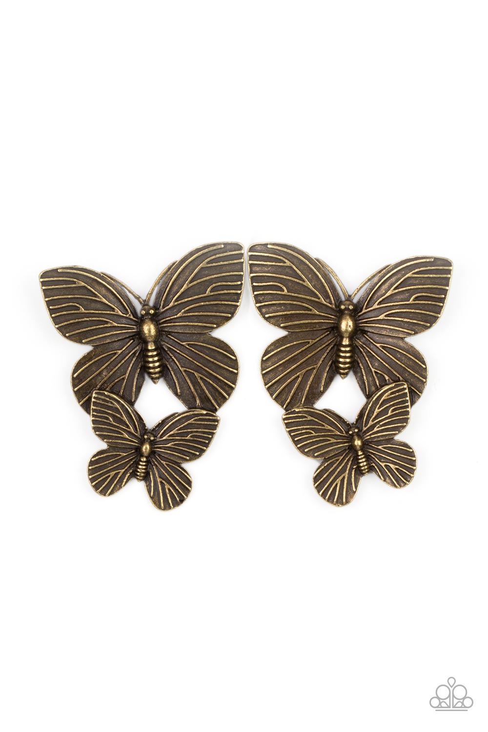 rustic brass butterflies