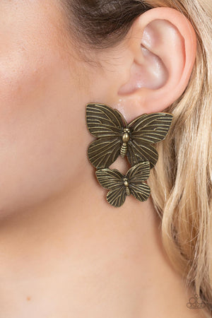 rustic brass butterflies