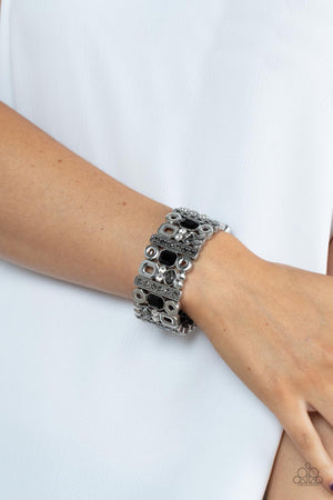 Paparazzi Dynamically Diverse - Black Bracelet