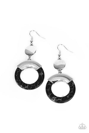 Paparazzi ENTRADA at Your Own Risk - Black Earrings