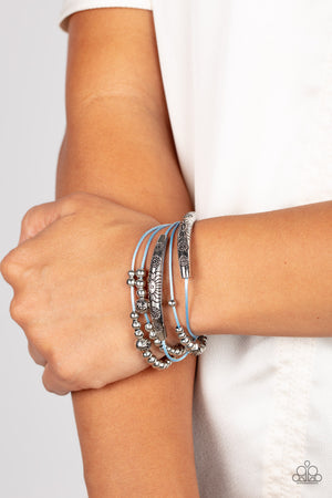 Paparazzi Wanderlust Wanderess - Blue Bracelet