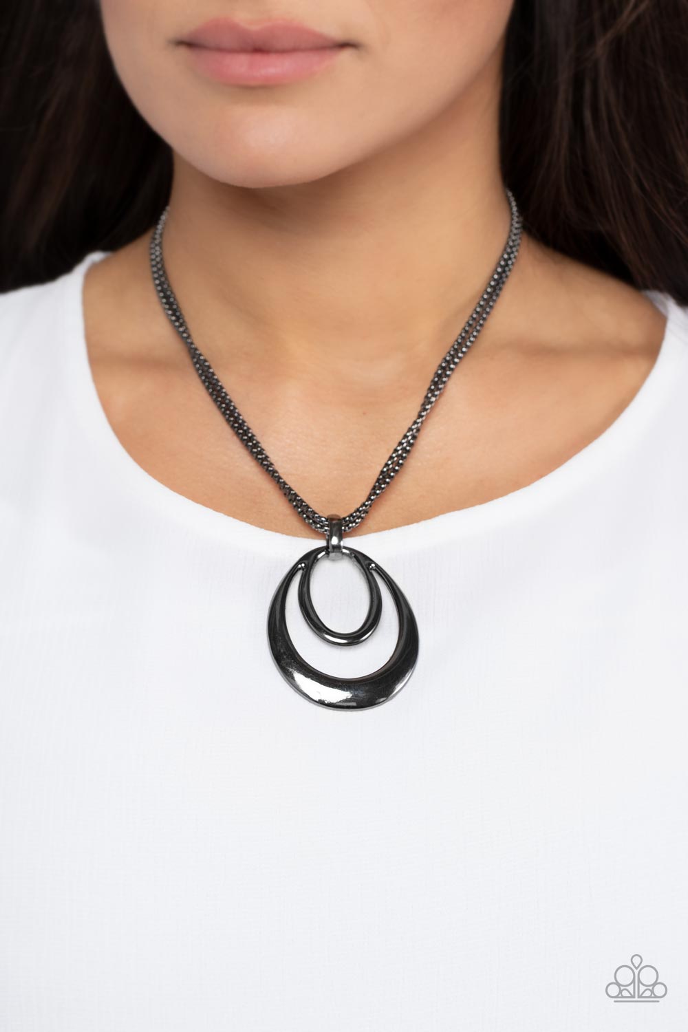 Paparazzi Suburban Storm - Black Necklace