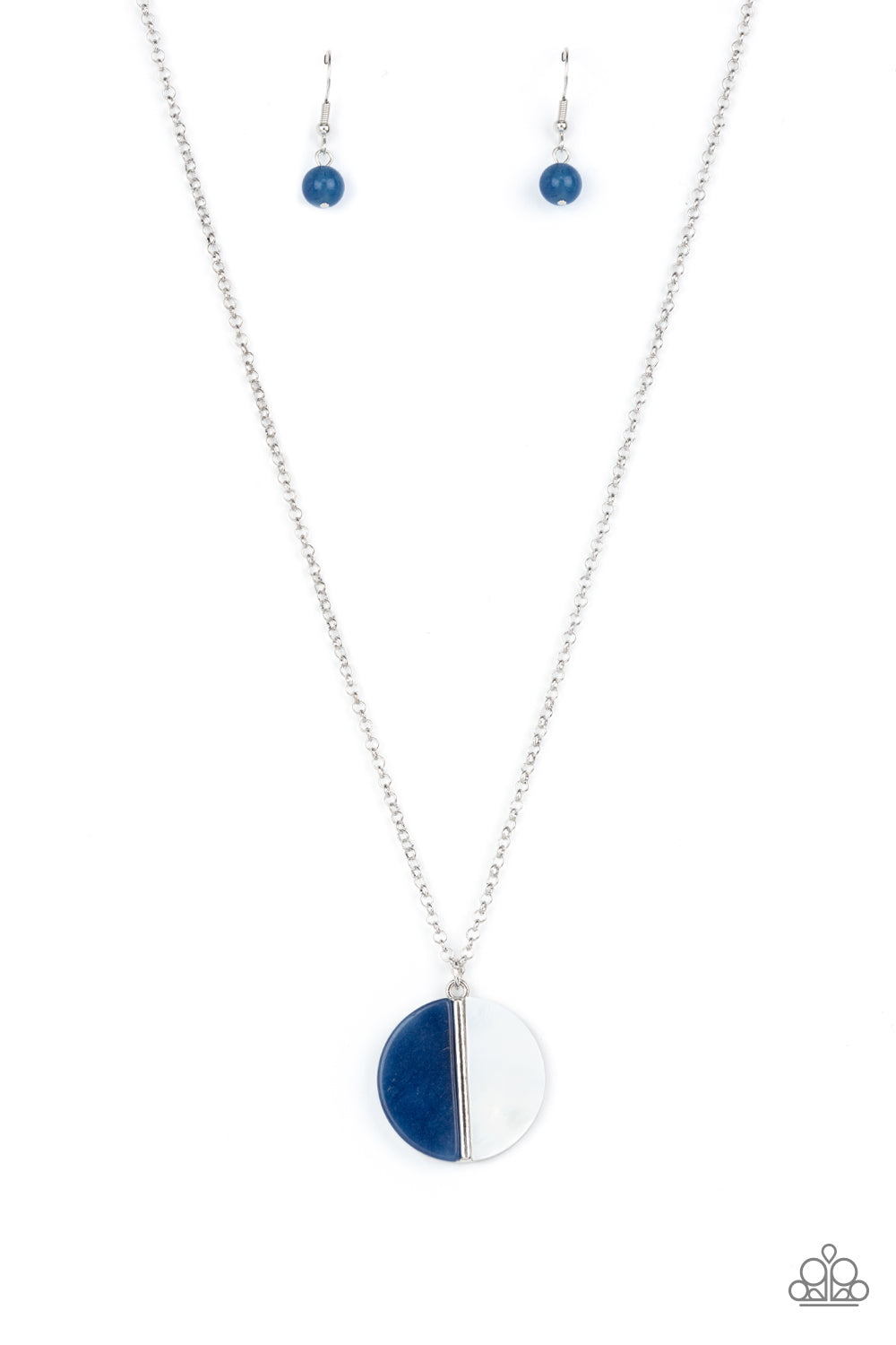 Elegantly Eclipsed - Blue Necklace