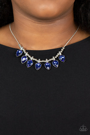 Paparazzi Crown Jewel Couture - Blue Necklace