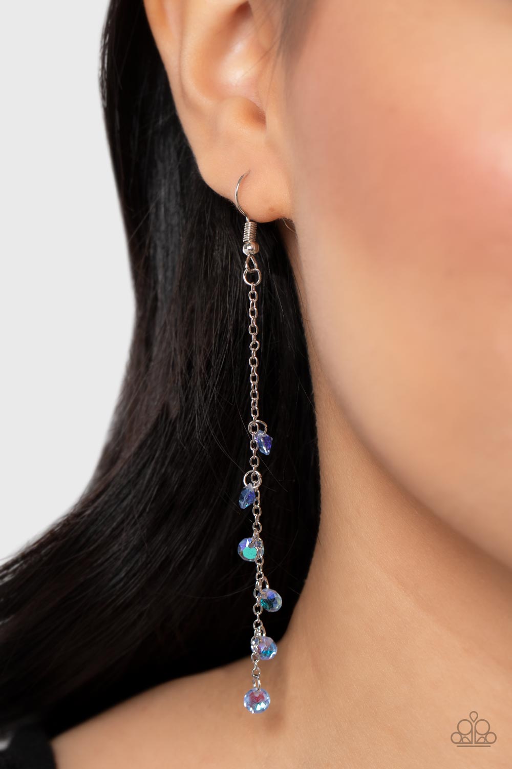 Paparazzi Extended Eloquence - Blue Earrings