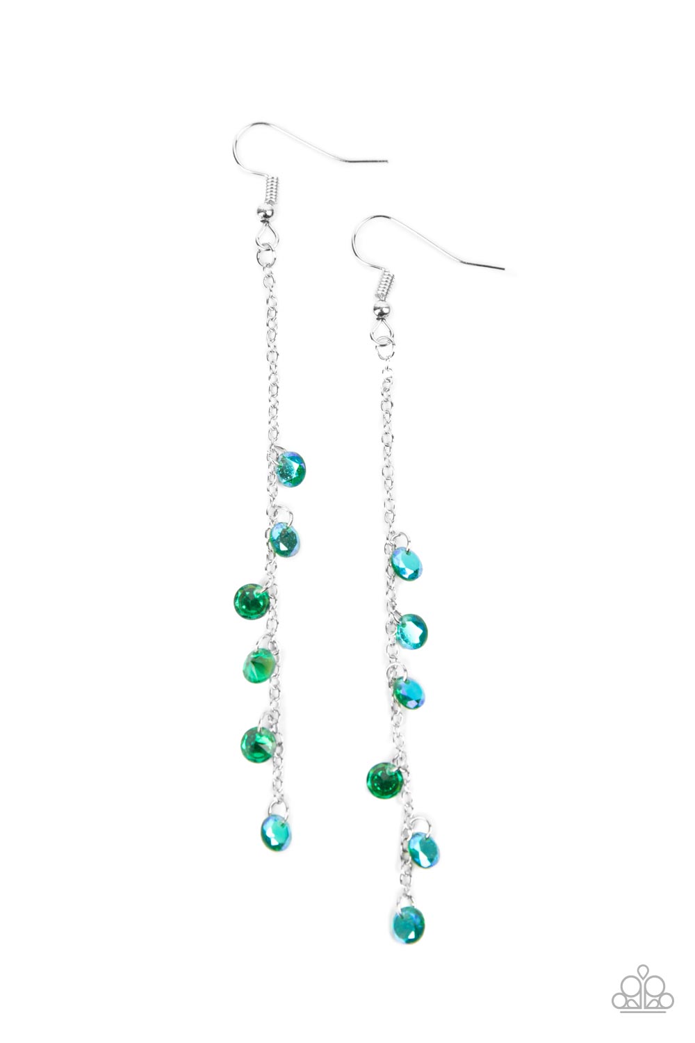 Paparazzi Extended Eloquence - Green Earrings
