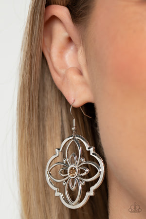 Paparazzi Treasure GROVE - Brown Earrings