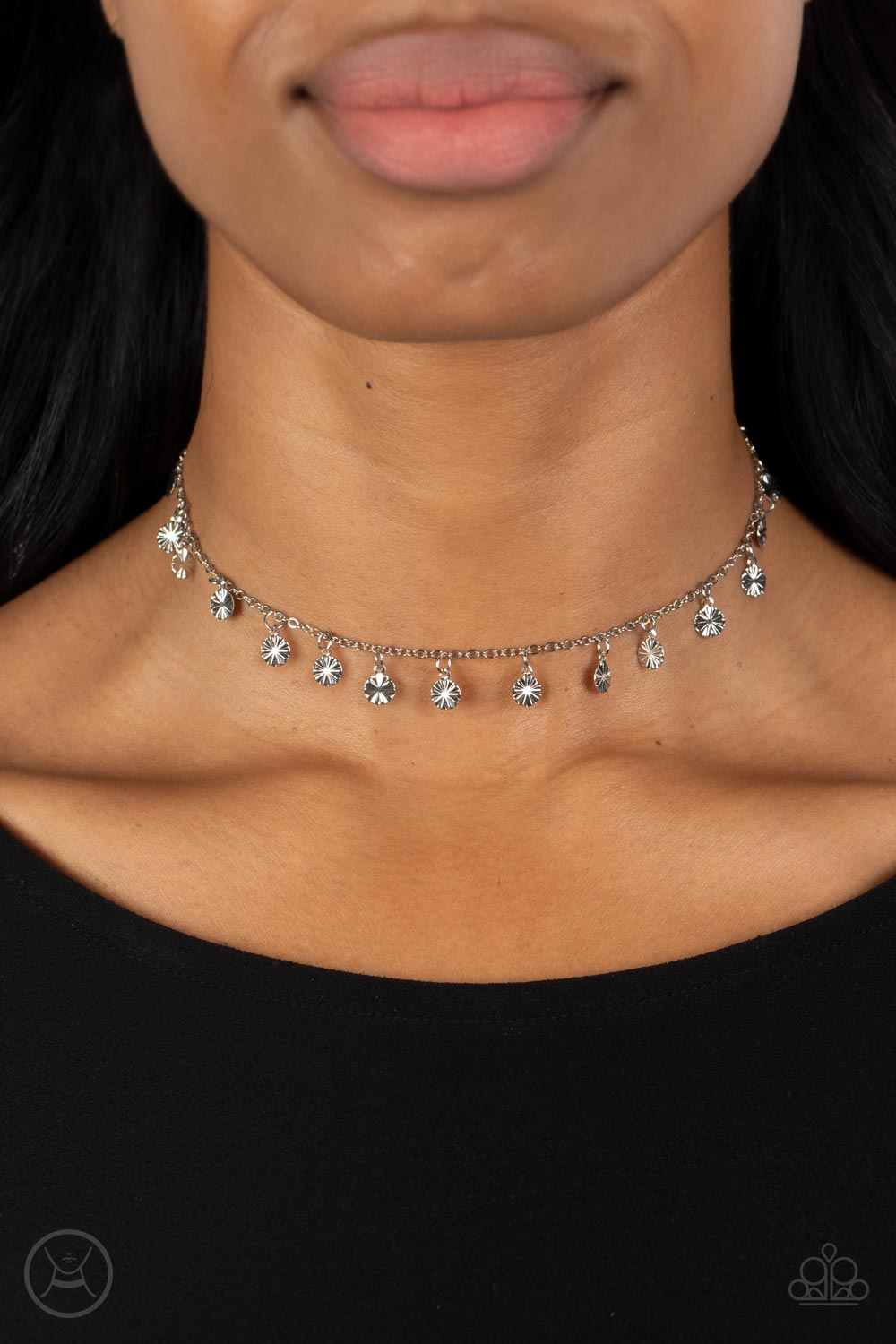 Paparazzi Chiming Charmer - Silver Choker