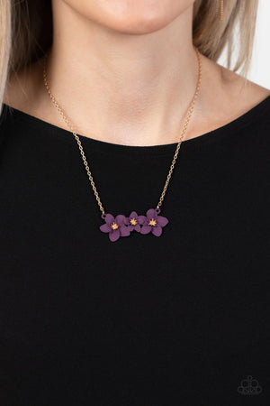 Paparazzi Petunia Picnic - Purple Necklace