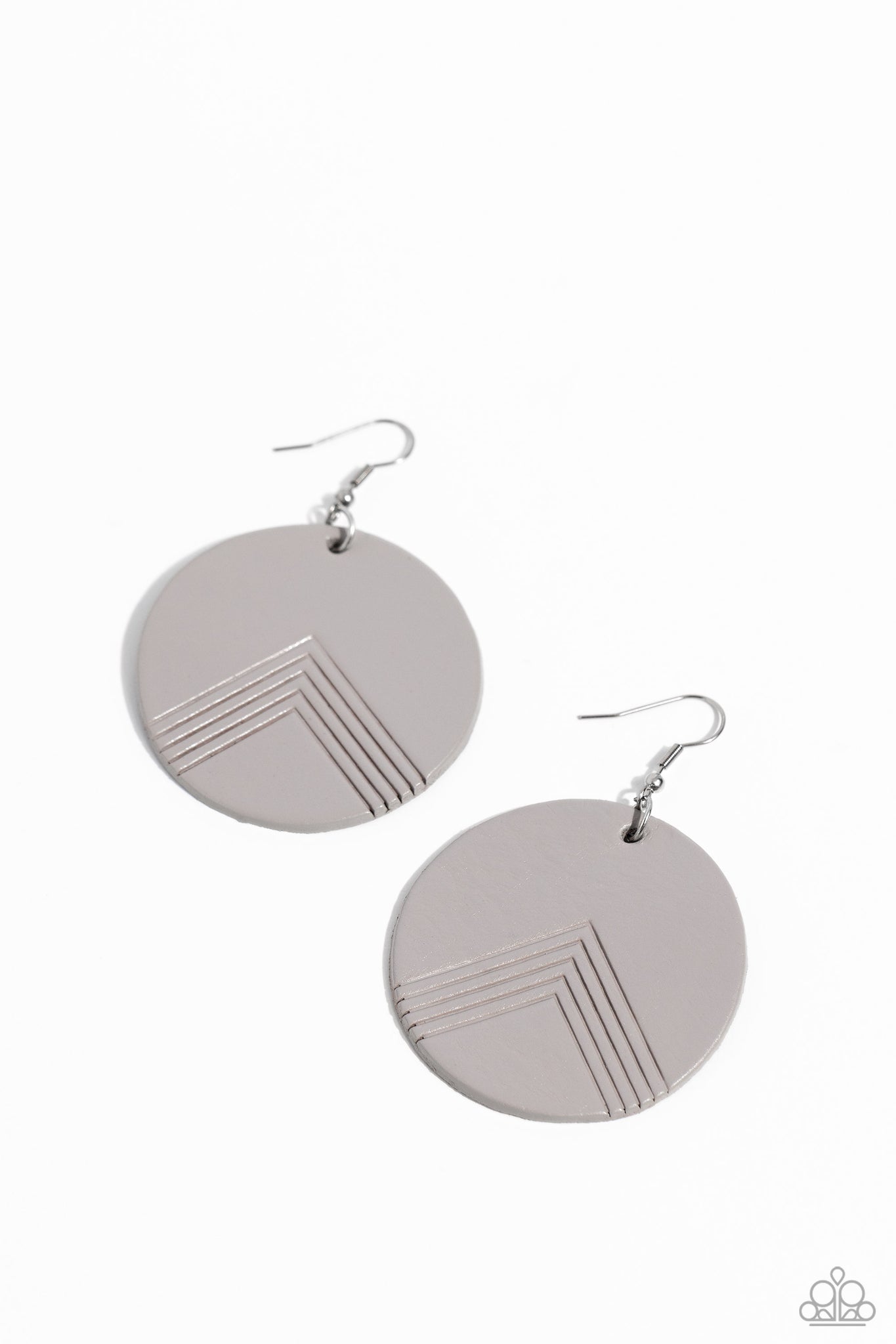 Paparazzi On the Edge of Edgy - Silver Earrings