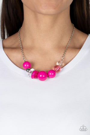 Paparazzi Bauble Bonanza - Pink Necklace