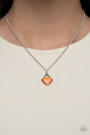 Paparazzi Gracefully Gemstone - Orange Necklace