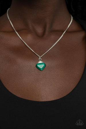 Paparazzi Gracefully Gemstone - Green Necklace
