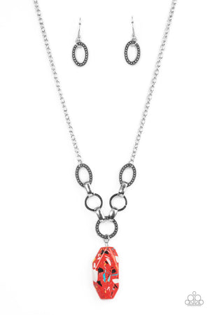 Paparazzi Mystical Mineral - Red Necklace