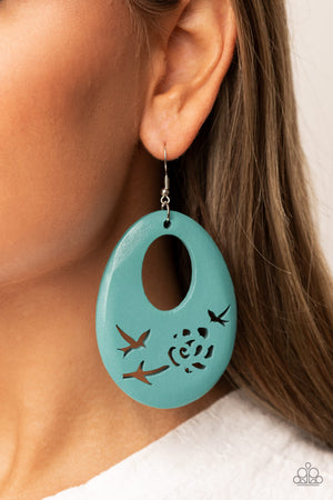 Paparazzi Home TWEET Home - Blue Earrings