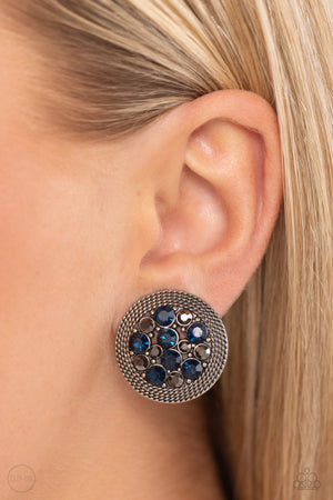 Paparazzi Stellar Status - Blue Clip-On Earrings