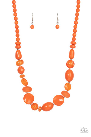 Paparazzi Tropical Tsunami - Orange Necklace