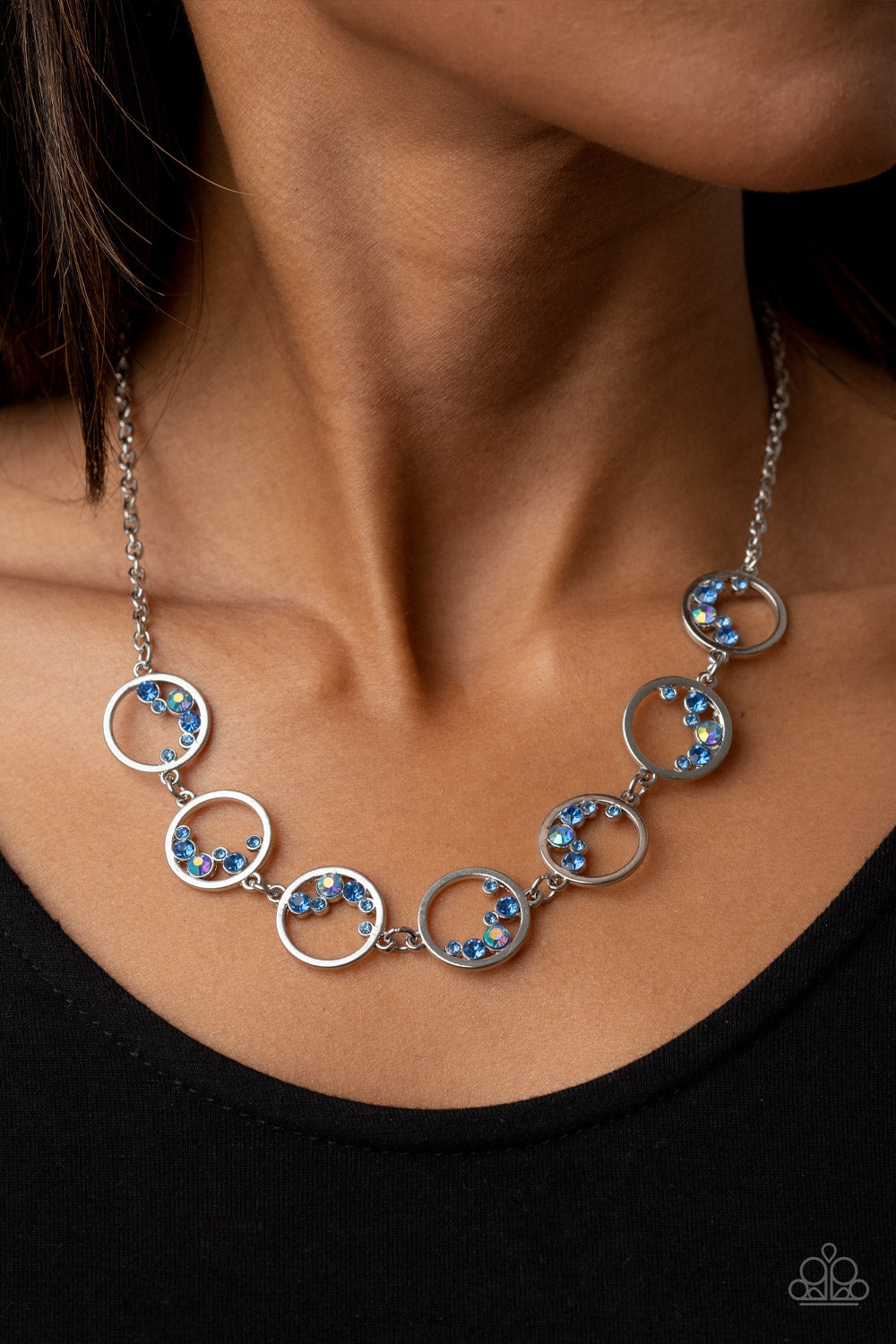 Paparazzi Blissfully Bubbly - Blue Necklace