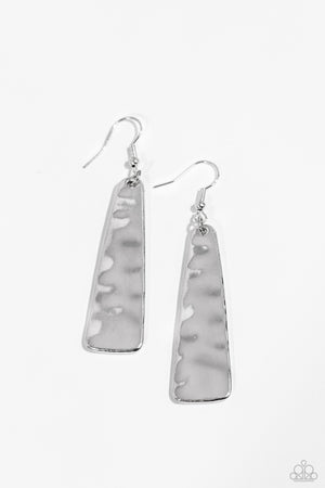 Paparazzi Detailed Definition - Silver Earrings