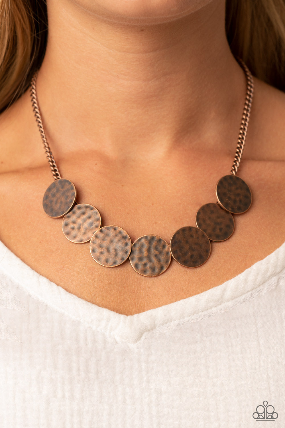 Paparazzi Flip a Coin - Copper Necklace