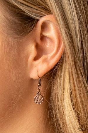 Paparazzi Flip a Coin - Copper Necklace