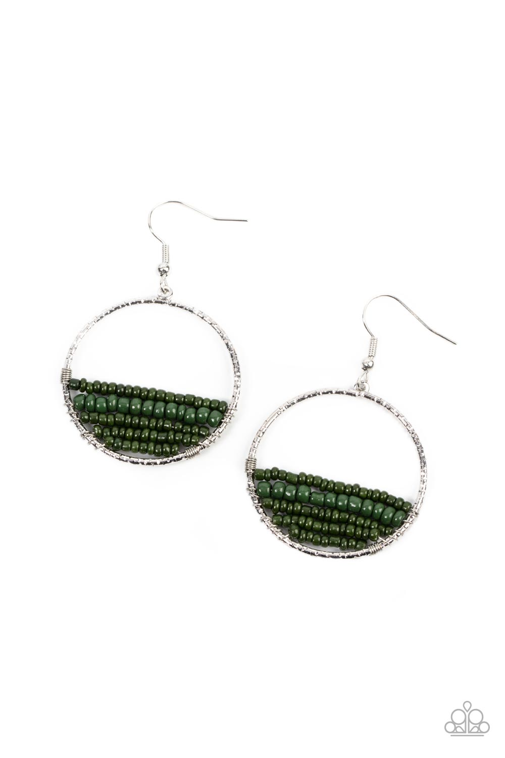 Paparazzi Head-Over-Horizons - Green Earrings