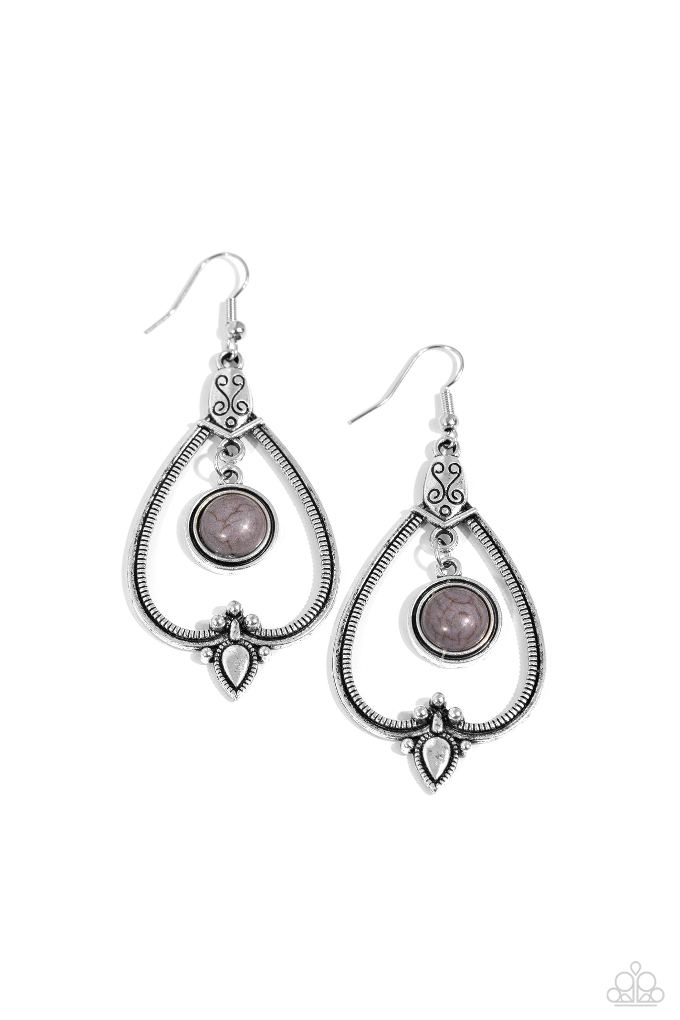 Paparazzi Rocky Mountain Royalty - Silver Earrings