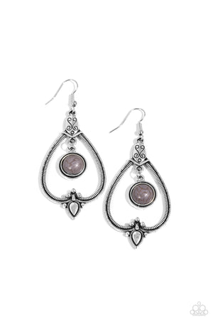 Paparazzi Rocky Mountain Royalty - Silver Earrings