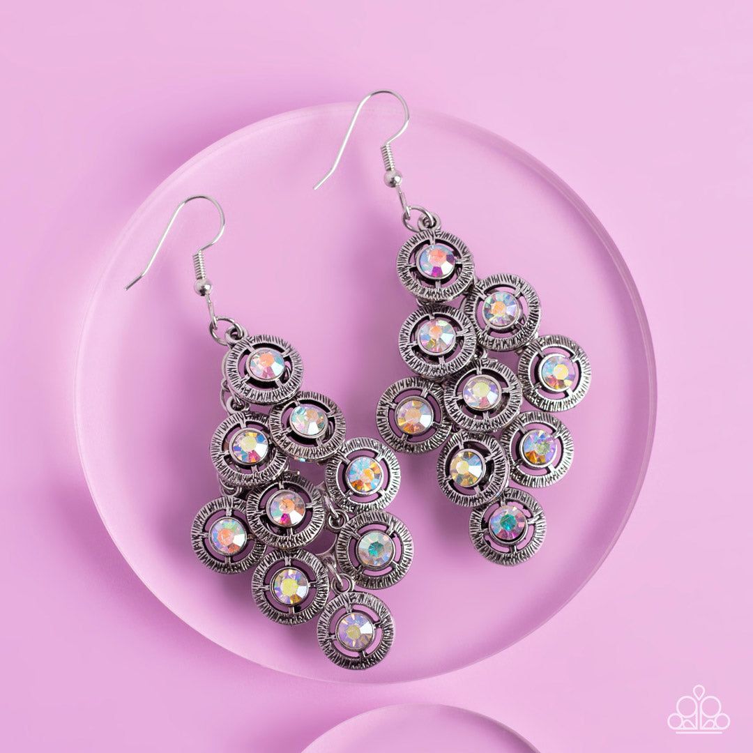Paparazzi Constellation Cruise - Multi Iridescent Earrings