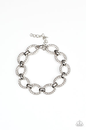 Paparazzi Date Night Debonair - White Bracelet