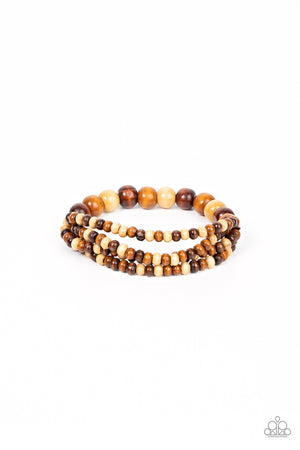 Paparazzi Oceania Oasis - Brown Bracelet