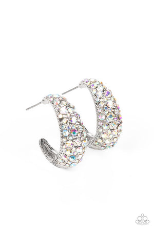 Paparazzi Glamorously Glimmering - Multi Iridescent Earrings